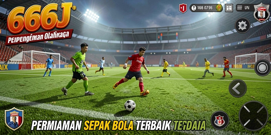 Tampilan gameplay <strong>666J</strong> yang menegangkan di lapangan sepak bola.