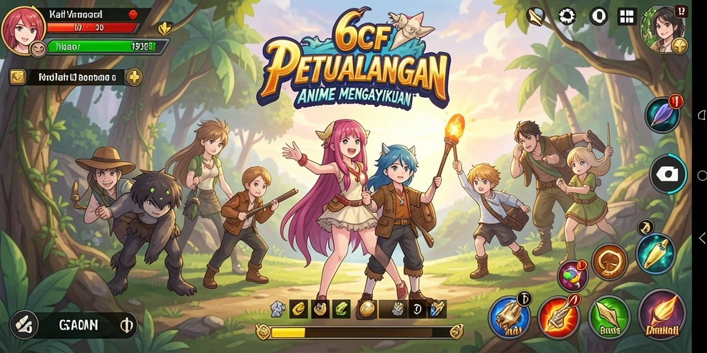Gameplay seru dan interaktif dalam 6CF dengan karakter Anime.