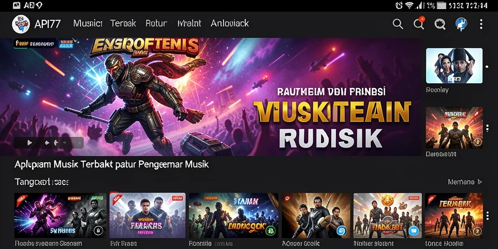 Tampilan screenshot API77 dengan pengalaman bermain musik yang seru.