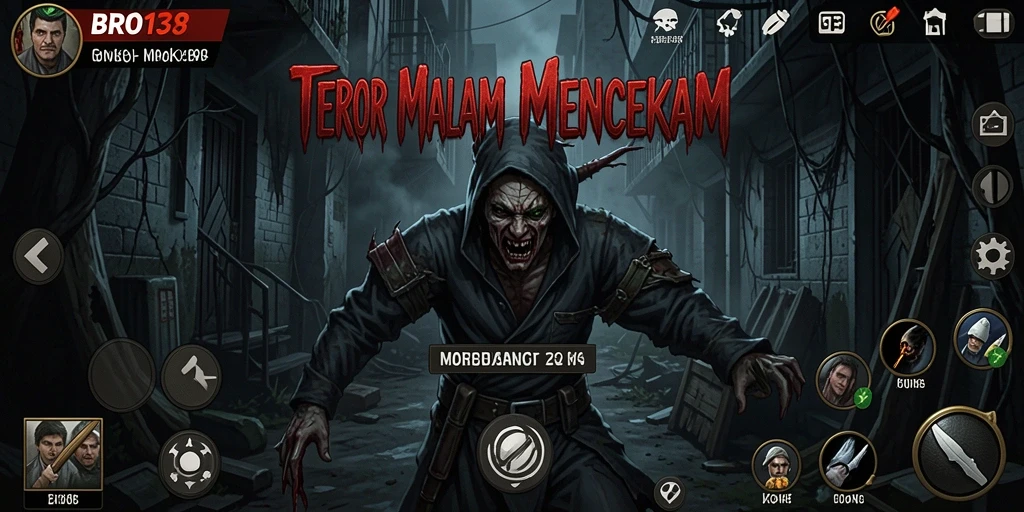 Gameplay menegangkan dalam suasana seram di BRO138.