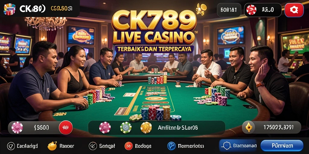 Tampilan gameplay Live Casino CK789 yang mendebarkan dan interaktif.