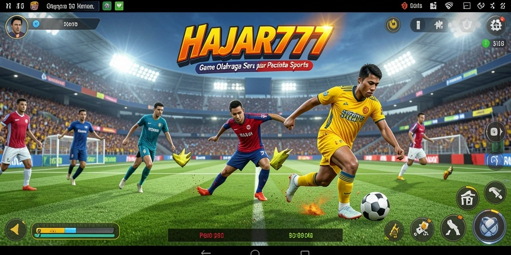 Tangkapan layar gameplay seru dalam aplikasi olahraga HAJAR777.