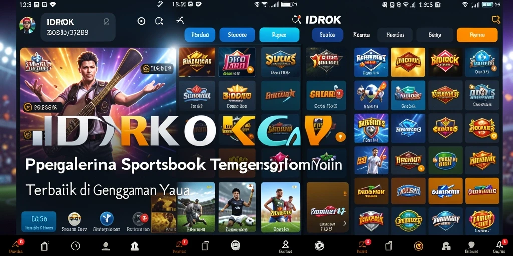 Tampilan menarik dari aplikasi sportsbook IDROK saat menampilkan taruhan.