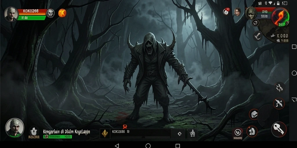 Gameplay KOKO288 menampilkan suasana horror yang menegangkan.