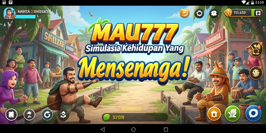 Tangkapan layar utama MAU777 menunjukkan gameplay interaktif dan desain yang menarik.