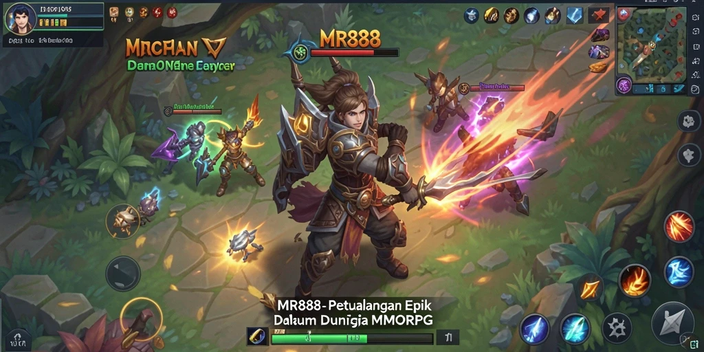 Tampilan gameplay menakjubkan di dunia MMORPG MR888.