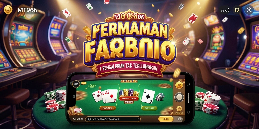 Screenshot gameplay MT966 menampilkan keseruan permainan Kasino yang interaktif.