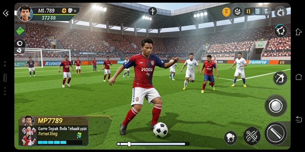 Tampilan gameplay menarik dalam game sepak bola MVP789.
