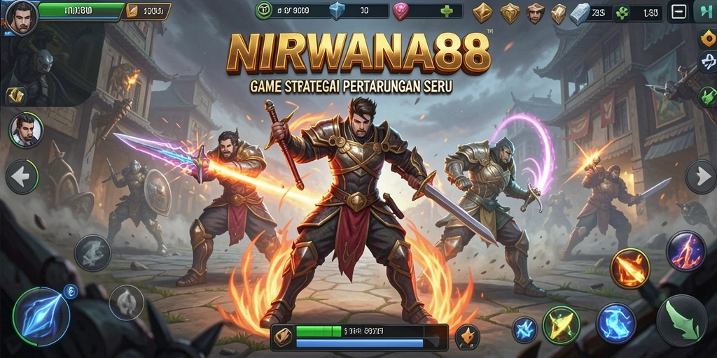Screenshot menunjukkan momen seru dalam pertempuran strategi.