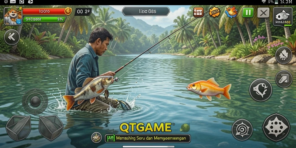 Tampilan gameplay memancing yang memukau dari QTGAME.