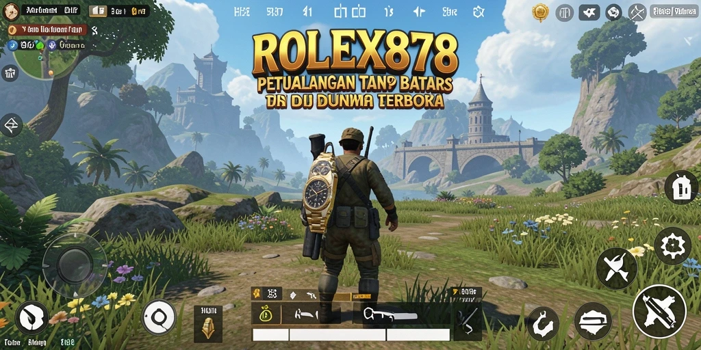 Tangkapan layar gameplay ROLEX878 yang menampilkan dunia terbuka yang luas.