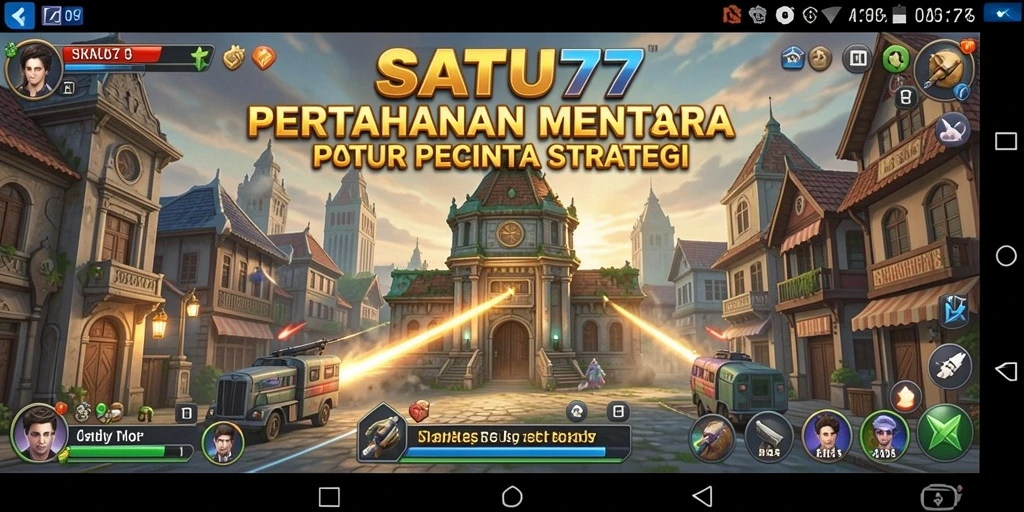 Gameplay Tower Defense yang menegangkan di SATU77.
