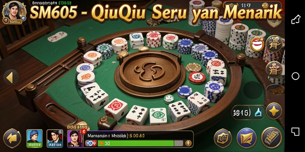 Tampilan gameplay seru SM605 saat bermain QiuQiu.