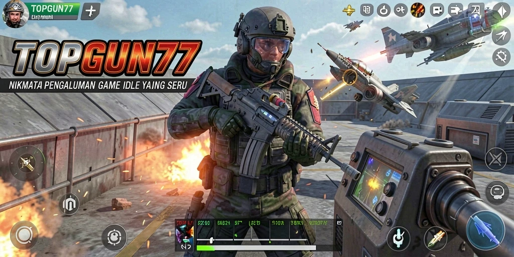 Tampilan gameplay TOPGUN77 yang menarik dan memikat.