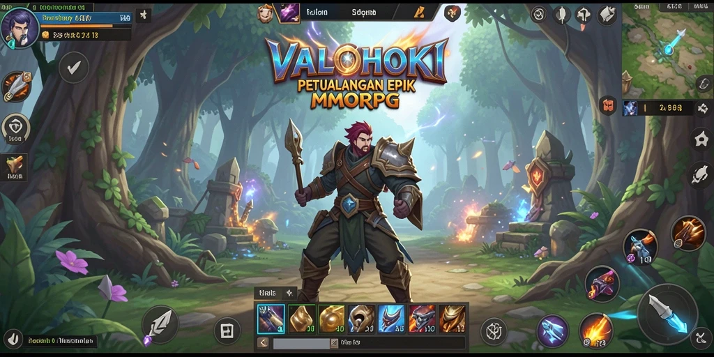 Tangkapan layar VALOHOKI menampilkan aksi seru dalam game MMORPG.