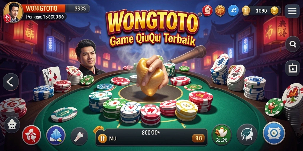 Tampilan gameplay seru WONGTOTO yang menampilkan aksi QiuQiu.