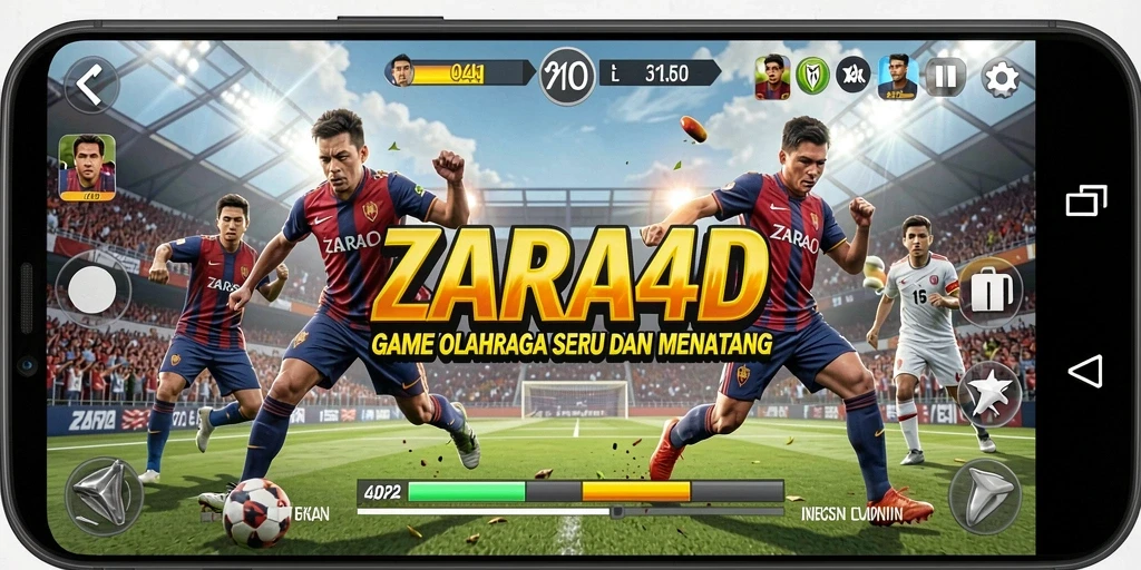 Gameplay ZARA4D menampilkan suasana pertandingan olahraga yang mendebarkan.
